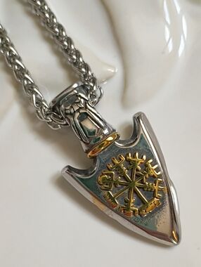 Viking Odin's Spear Head Rune Pendant
